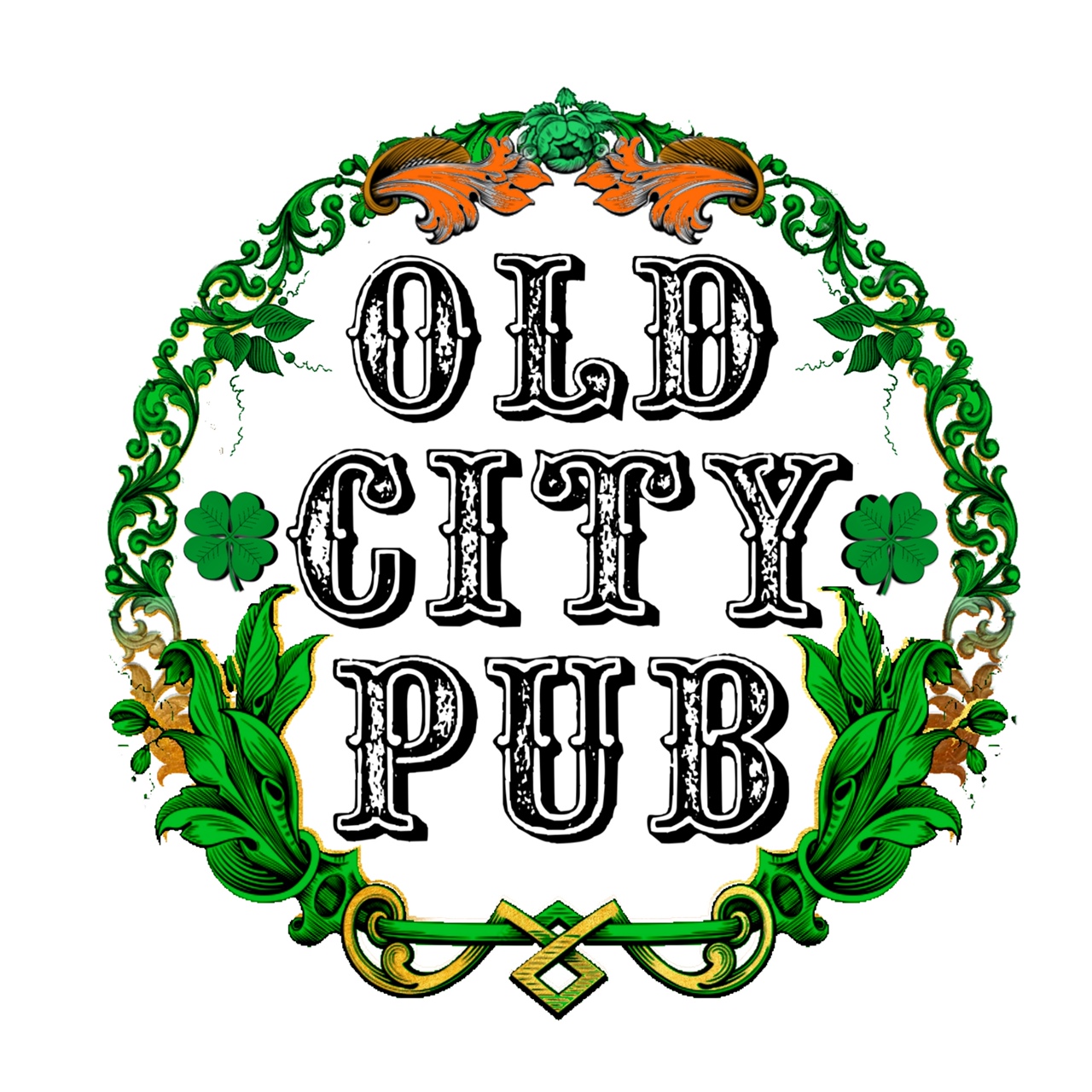 Ооо олд. Old City pub. City pub logo.